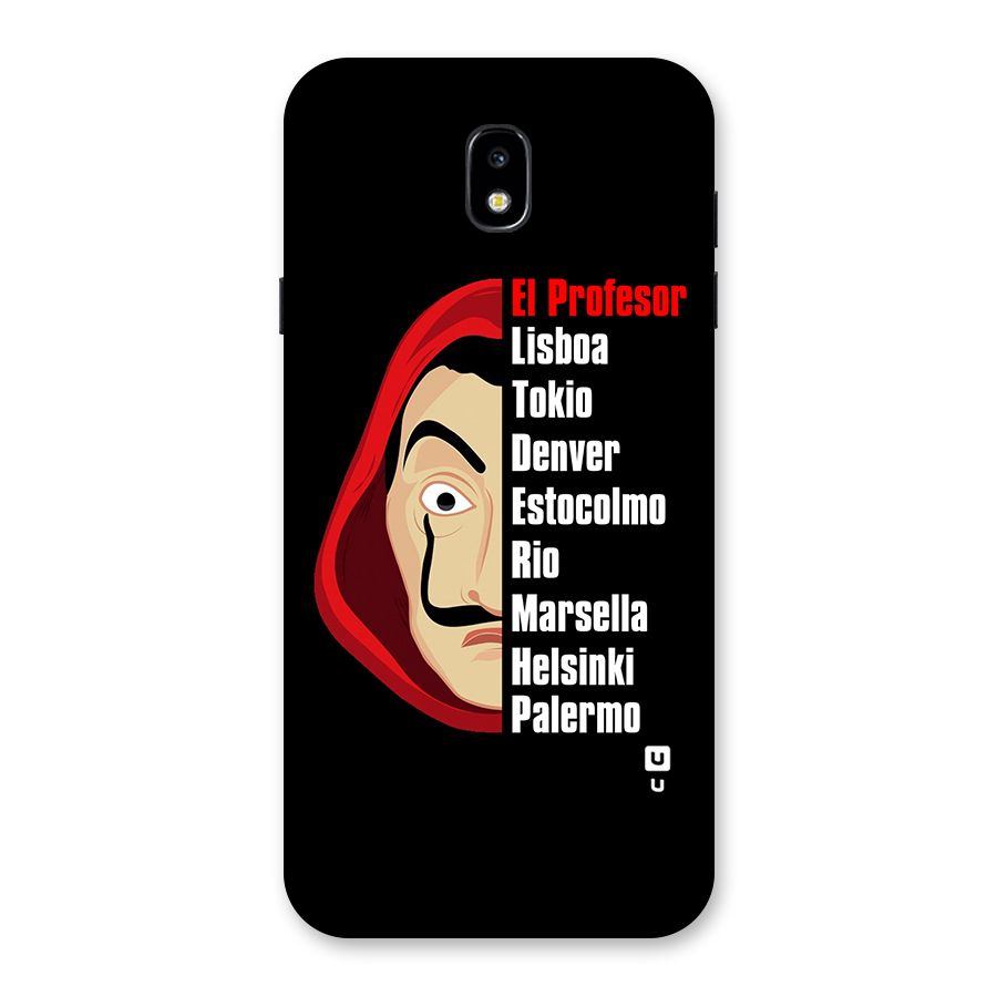 All Members Money Heist Back Case for Galaxy J7 Pro