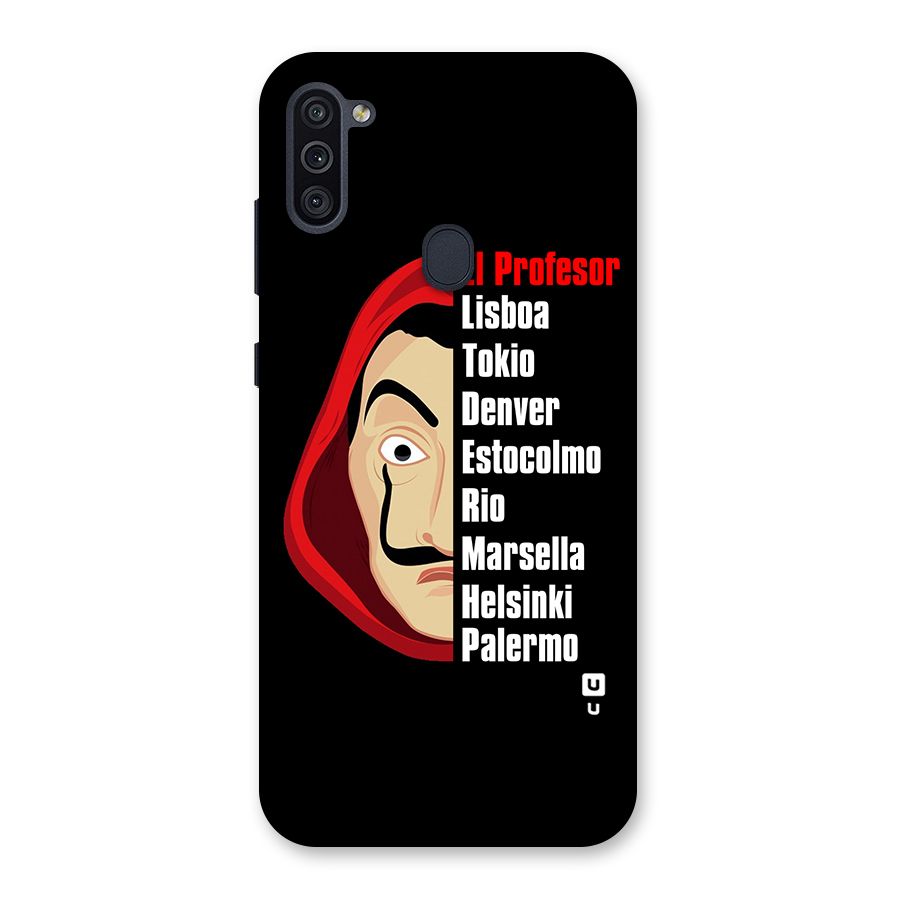 All Members Money Heist Back Case for Galaxy M11