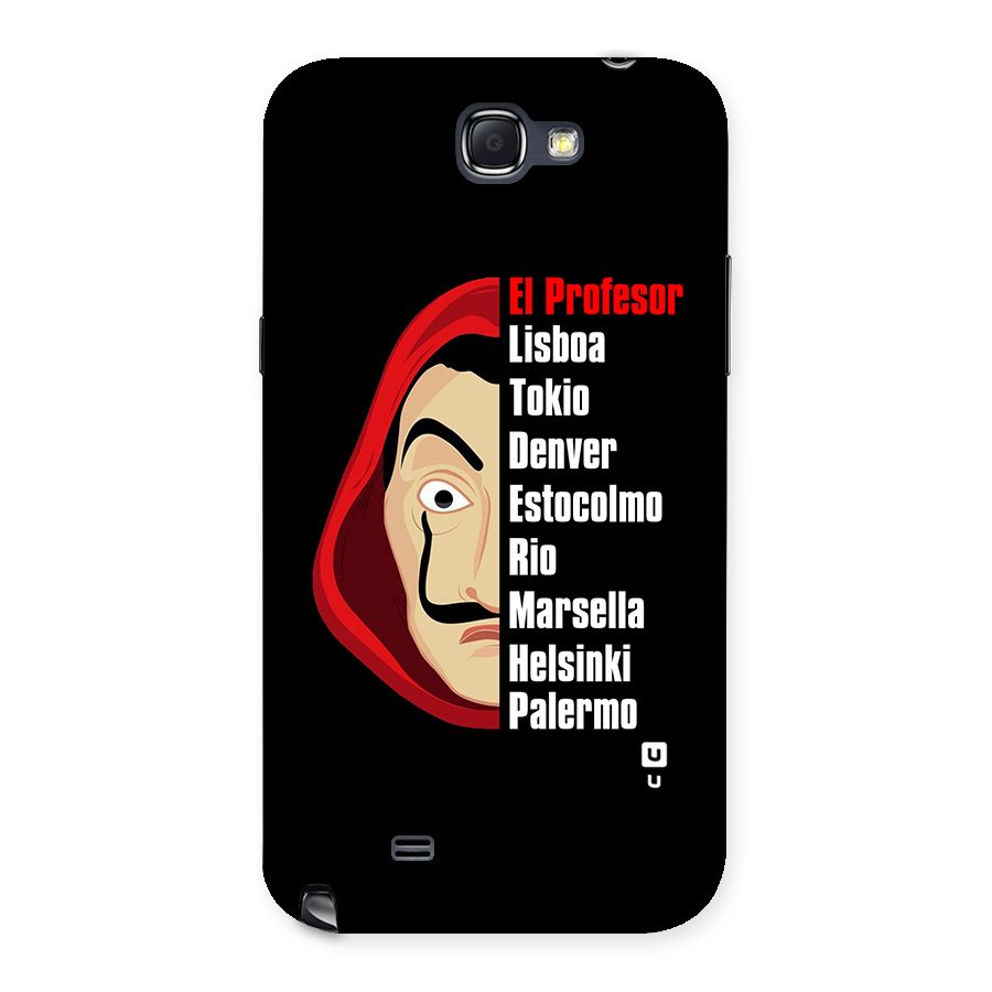 All Members Money Heist Back Case for Galaxy Note 2