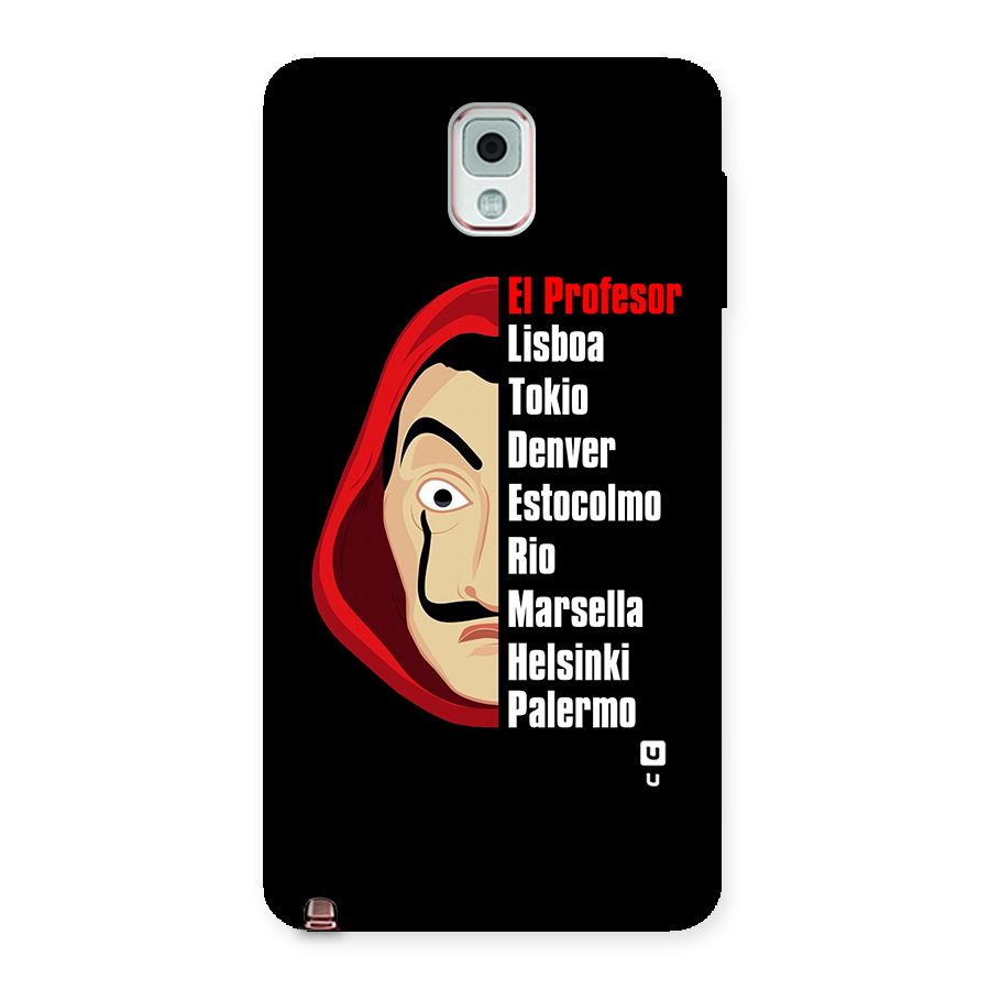 All Members Money Heist Back Case for Galaxy Note 3