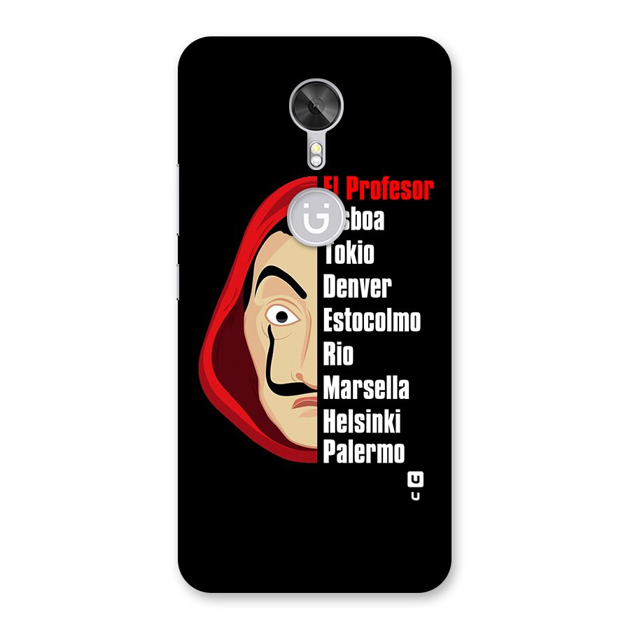 All Members Money Heist Back Case for Gionee A1