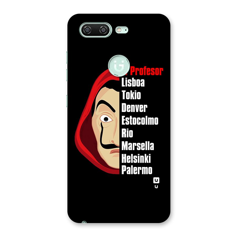 All Members Money Heist Back Case for Gionee S10