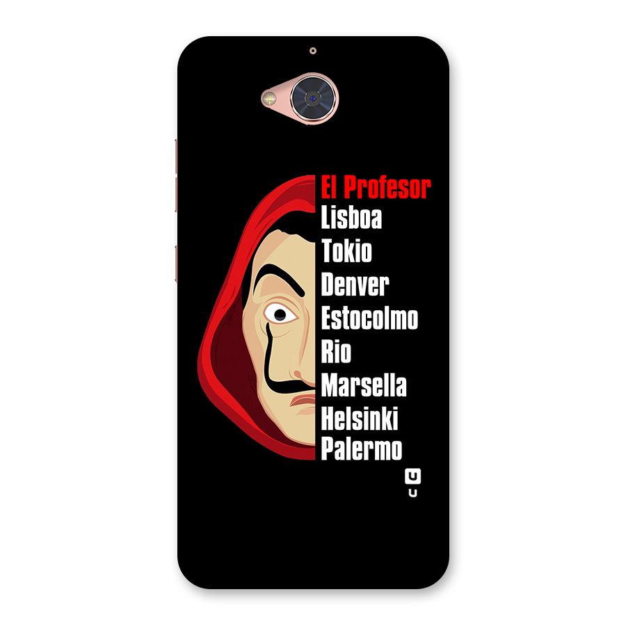 All Members Money Heist Back Case for Gionee S6 Pro