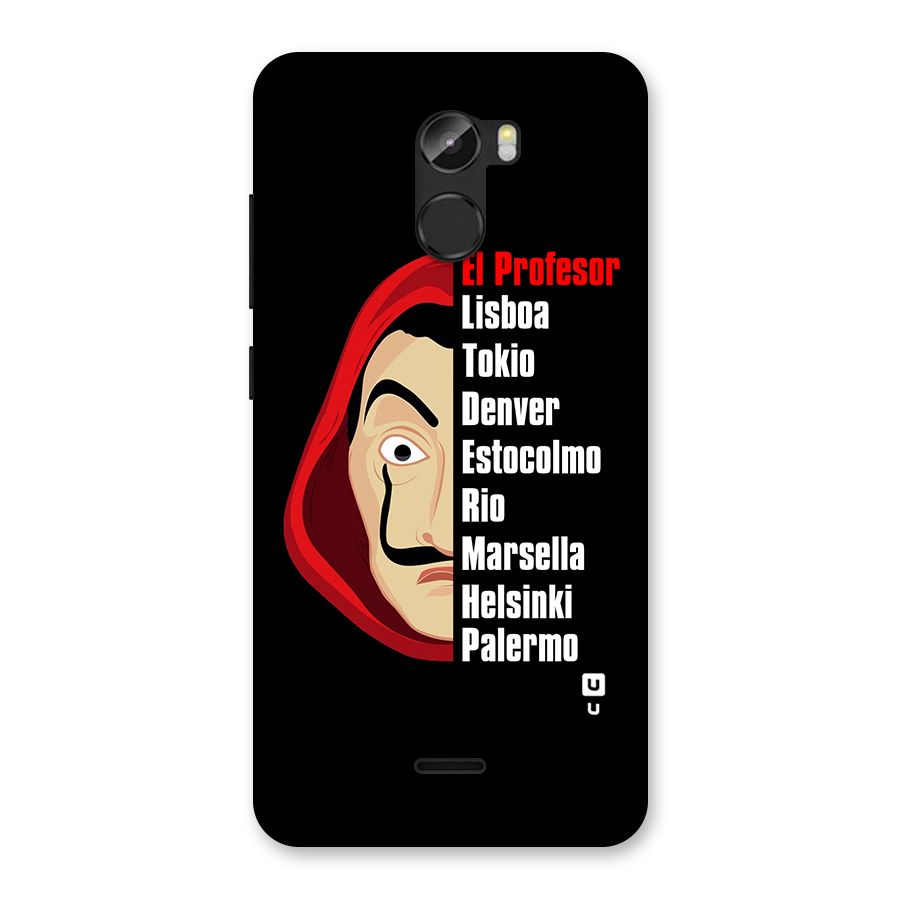 All Members Money Heist Back Case for Gionee X1