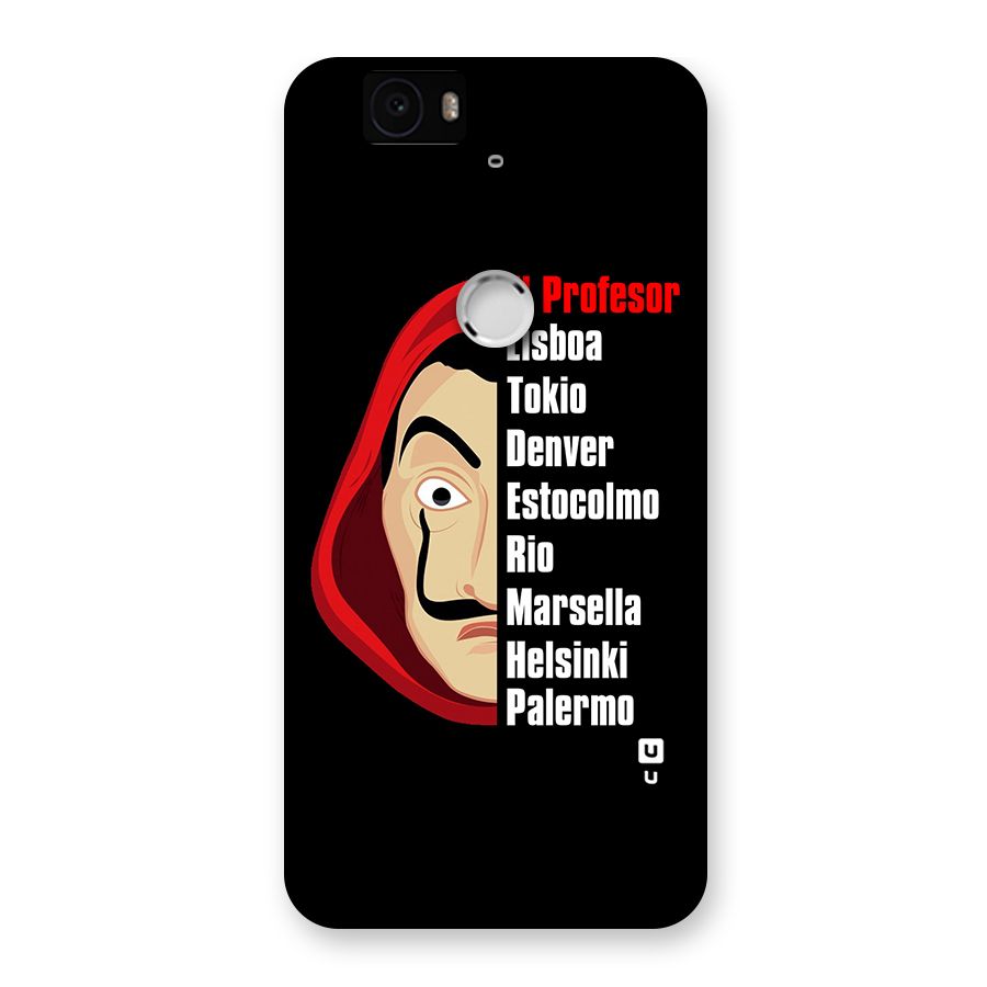 All Members Money Heist Back Case for Google Nexus-6P