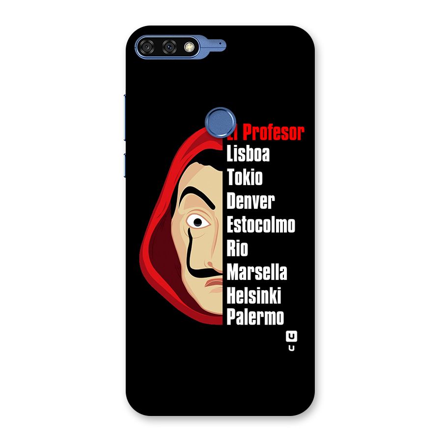 All Members Money Heist Back Case for Honor 7C