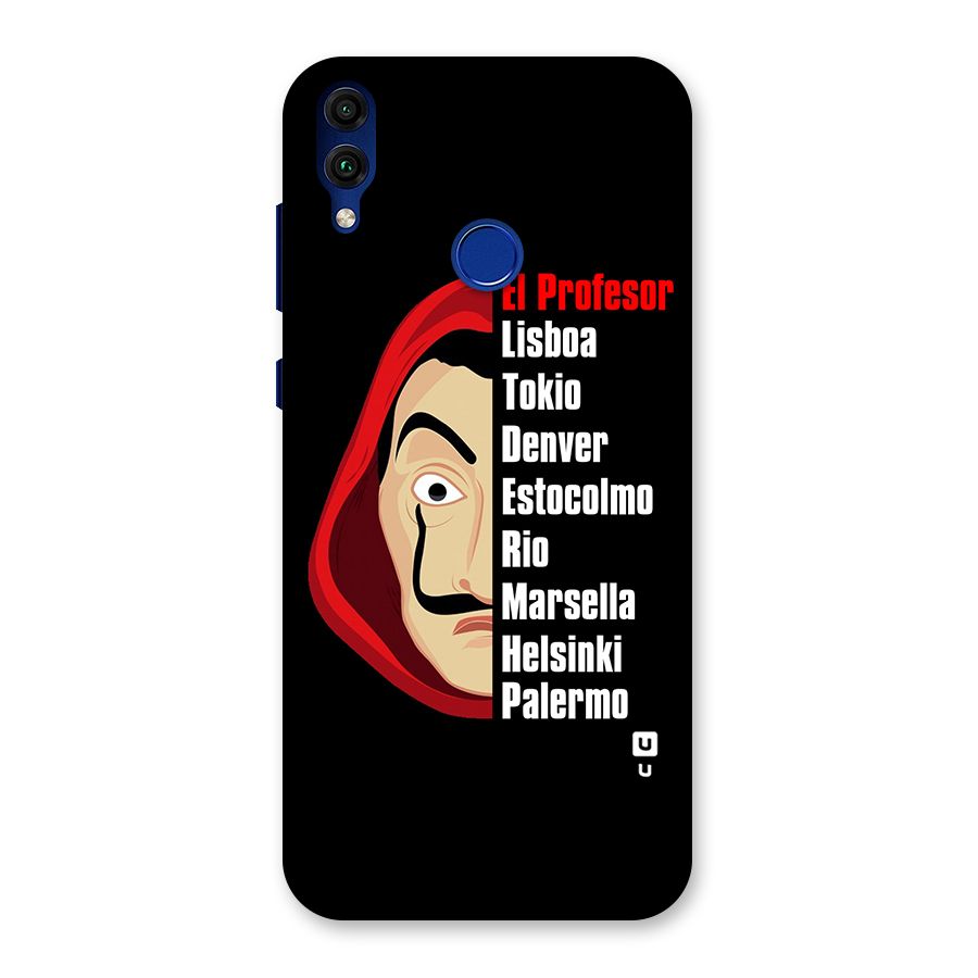 All Members Money Heist Back Case for Honor 8C