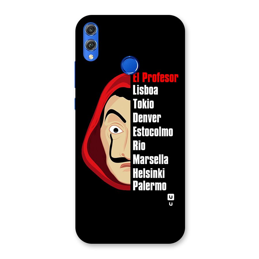 All Members Money Heist Back Case for Honor 8X