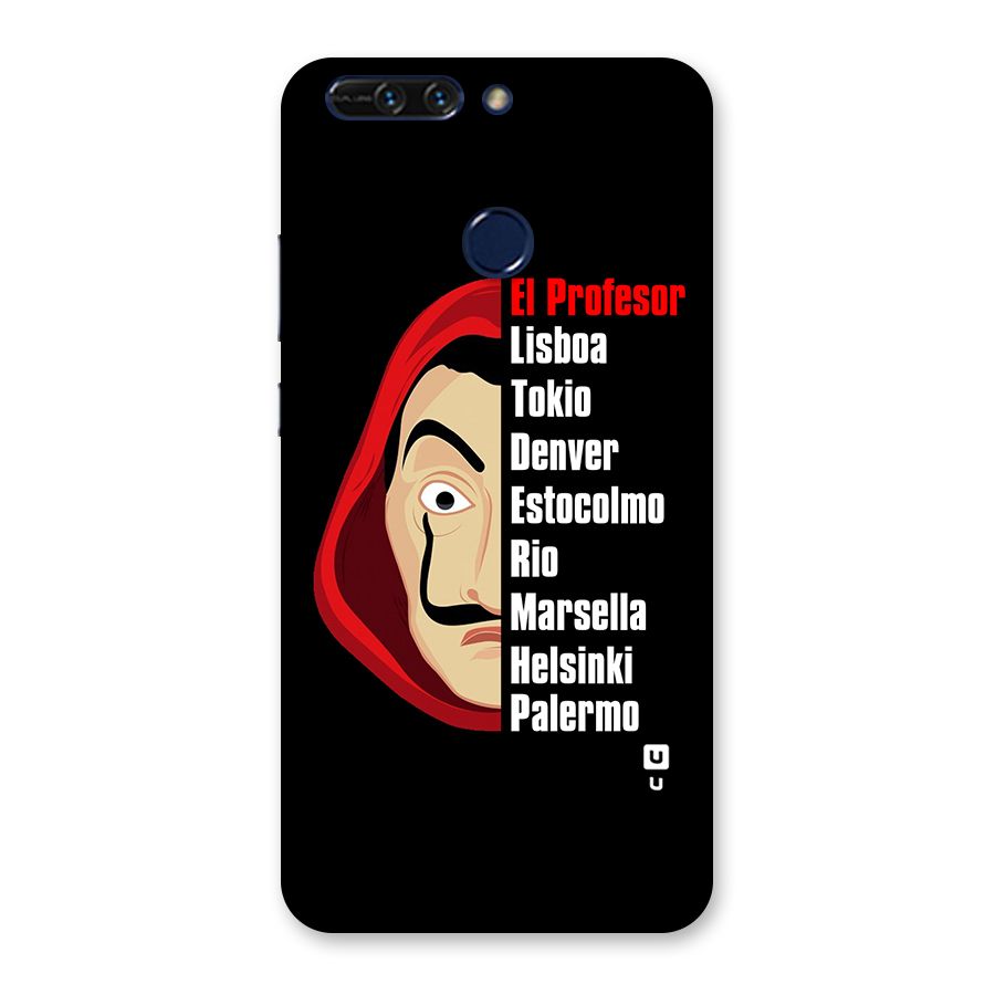 All Members Money Heist Back Case for Honor 8 Pro