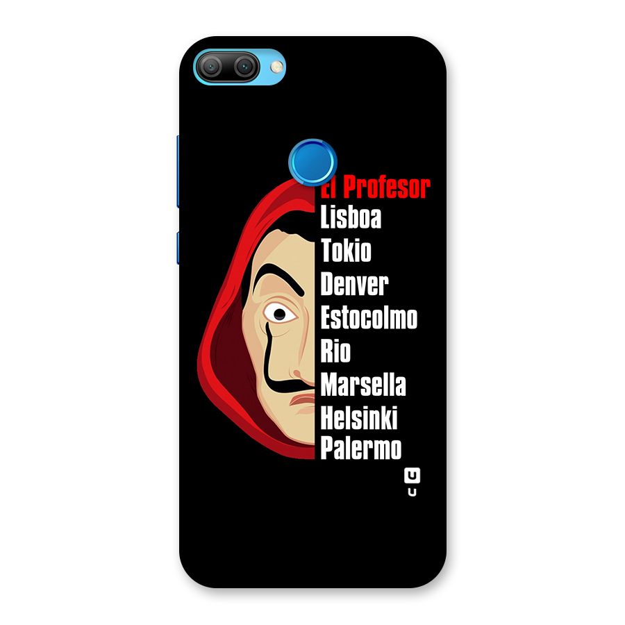 All Members Money Heist Back Case for Honor 9N