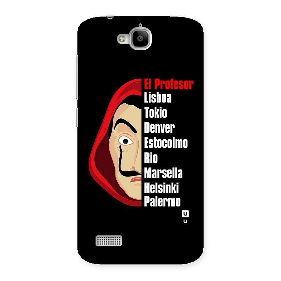 All Members Money Heist Back Case for Honor Holly