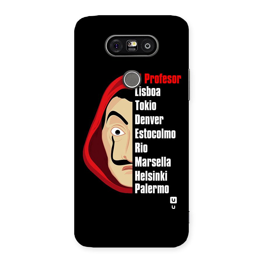 All Members Money Heist Back Case for LG G5