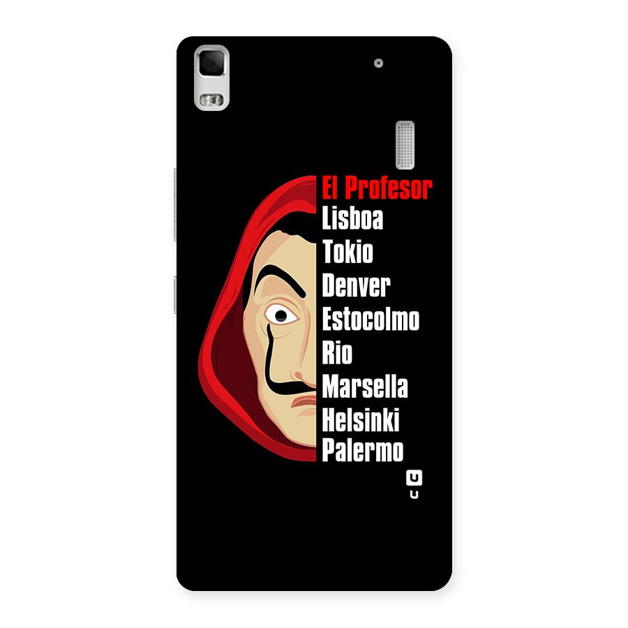 All Members Money Heist Back Case for Lenovo K3 Note