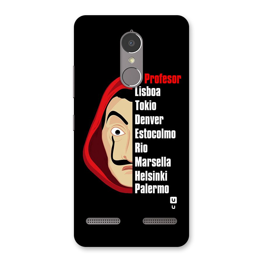 All Members Money Heist Back Case for Lenovo K6