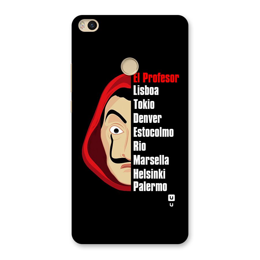 All Members Money Heist Back Case for Mi Max 2