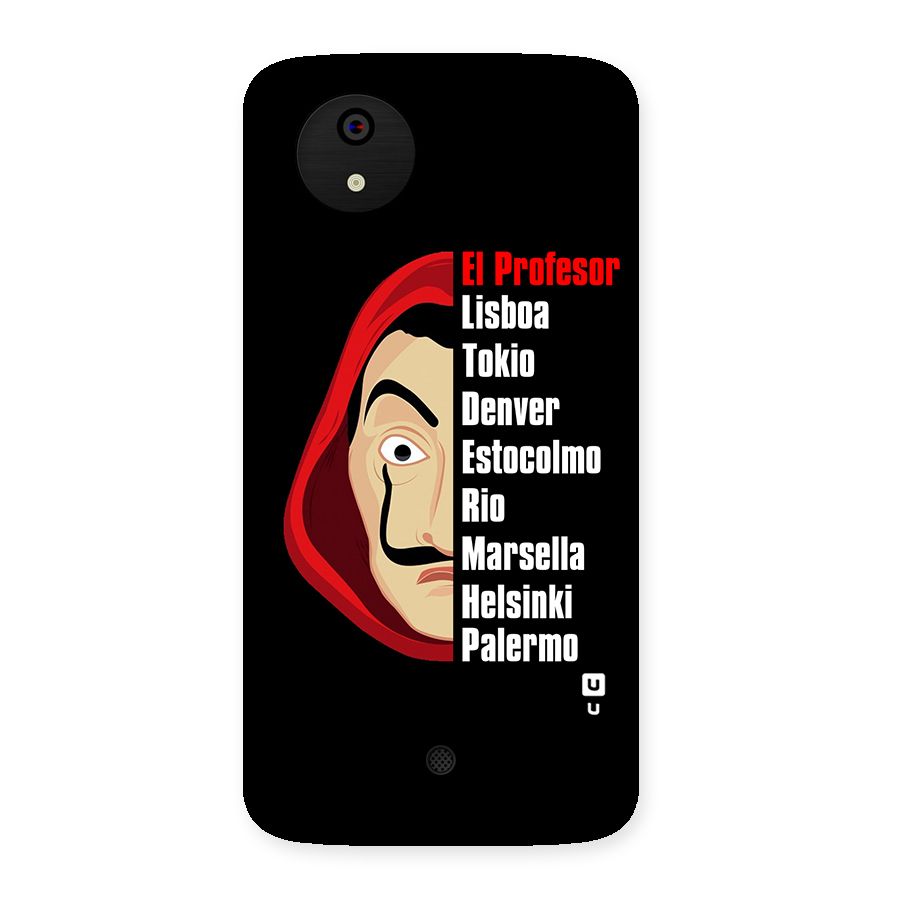 All Members Money Heist Back Case for Micromax Canvas A1