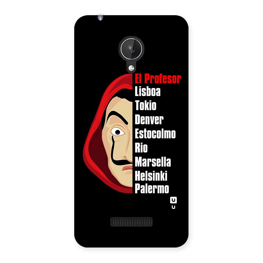 All Members Money Heist Back Case for Micromax Canvas Spark Q380