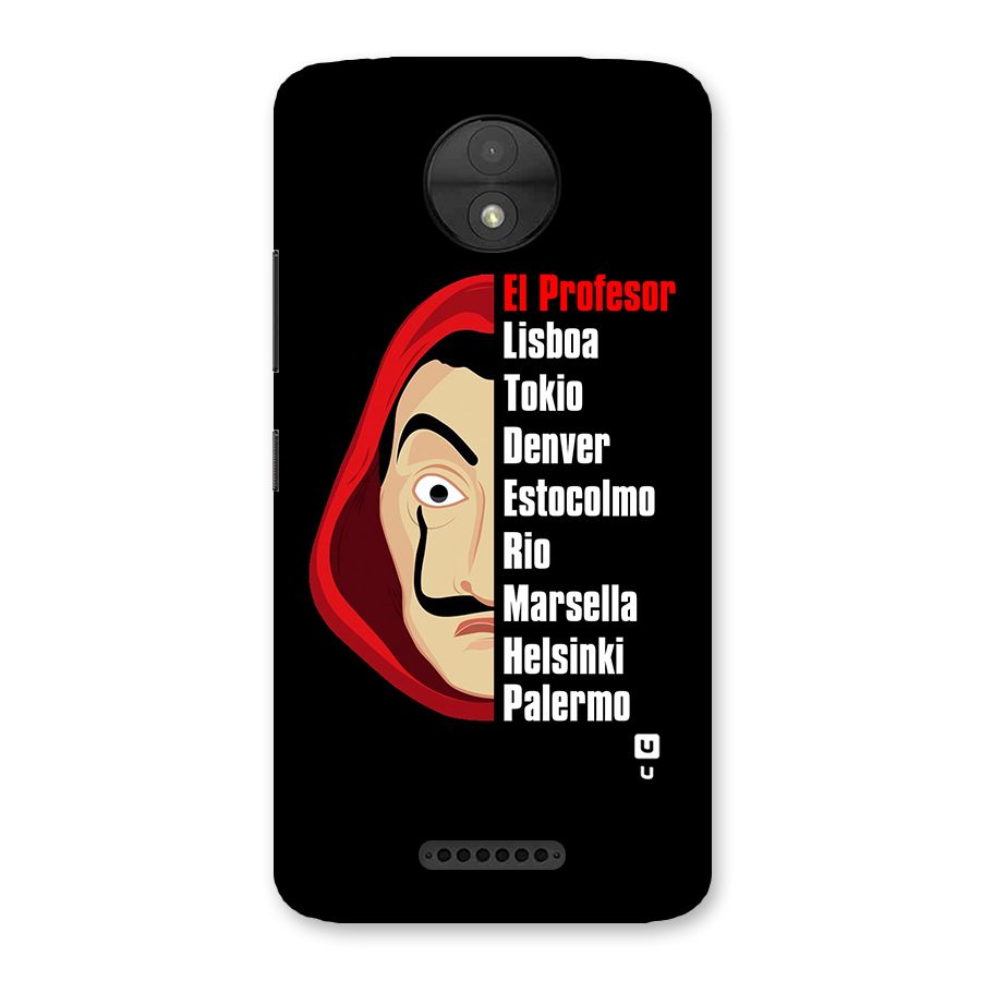 All Members Money Heist Back Case for Moto C