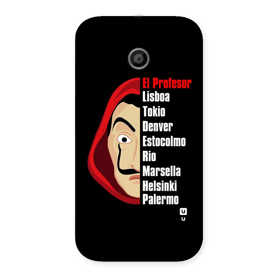All Members Money Heist Back Case for Moto E