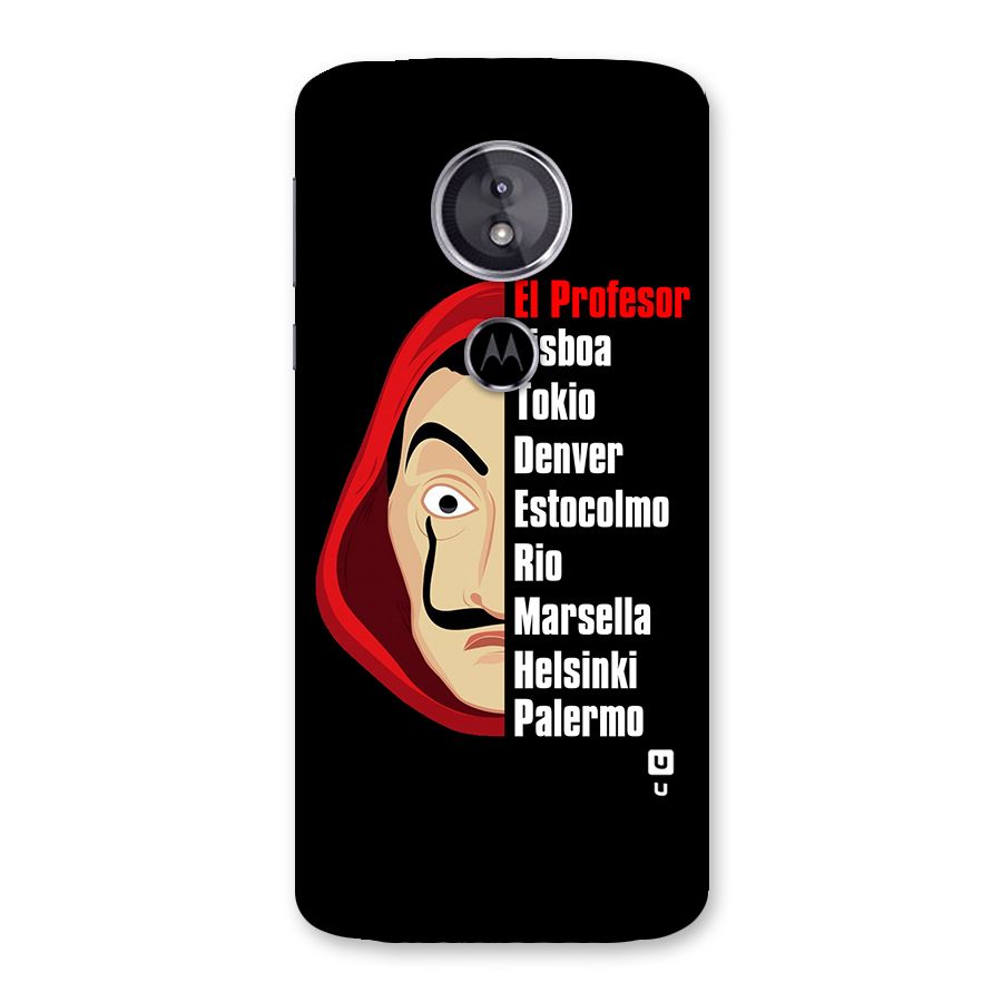 All Members Money Heist Back Case for Moto E5
