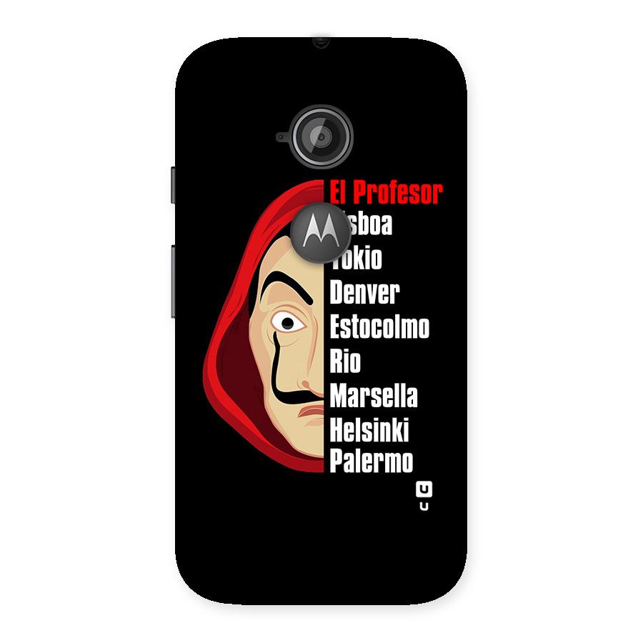All Members Money Heist Back Case for Moto E 2nd Gen