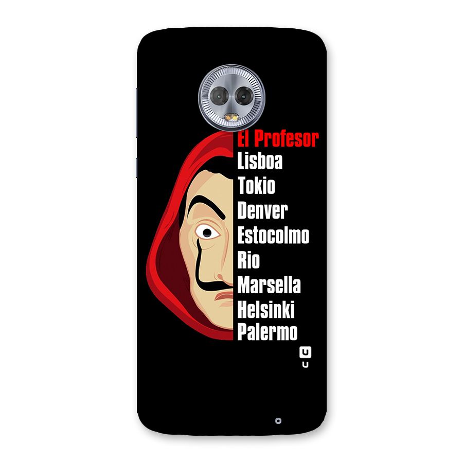All Members Money Heist Back Case for Moto G6 Plus