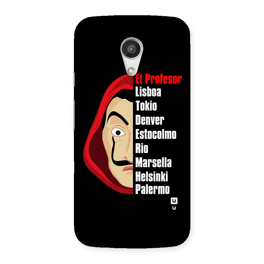 All Members Money Heist Back Case for Moto G 2nd Gen