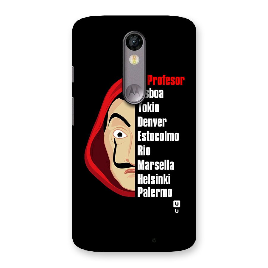 All Members Money Heist Back Case for Moto X Force
