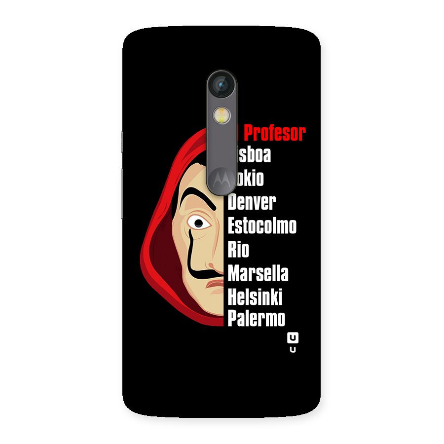All Members Money Heist Back Case for Moto X Play