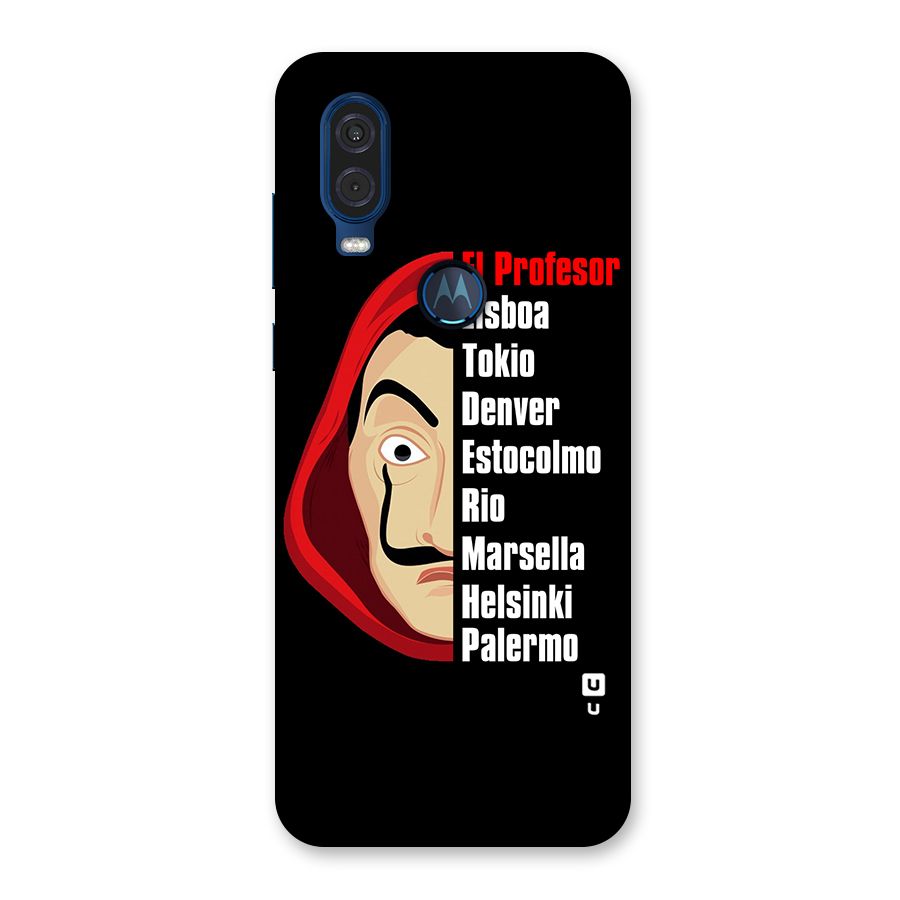 All Members Money Heist Back Case for Motorola One Vision
