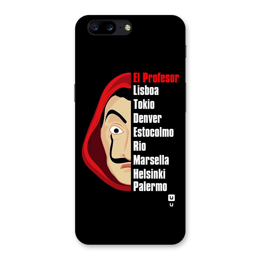 All Members Money Heist Back Case for OnePlus 5