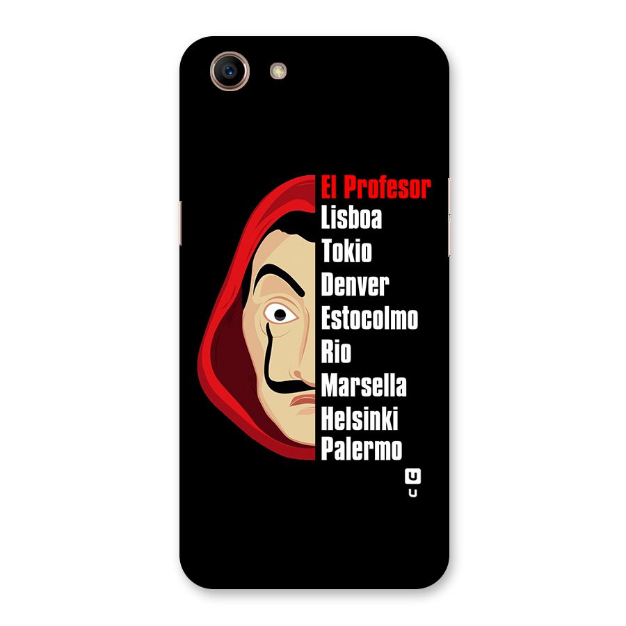 All Members Money Heist Back Case for Oppo A83 (2018)