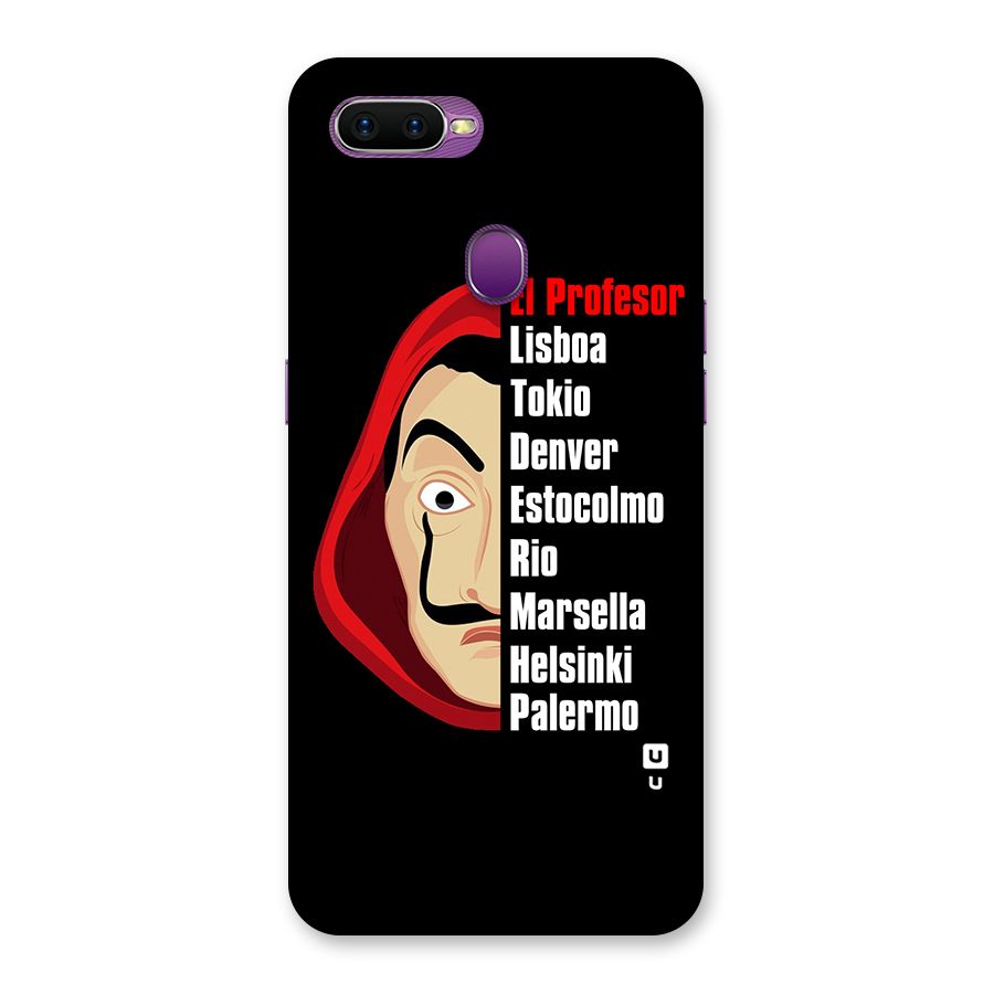 All Members Money Heist Back Case for Oppo F9