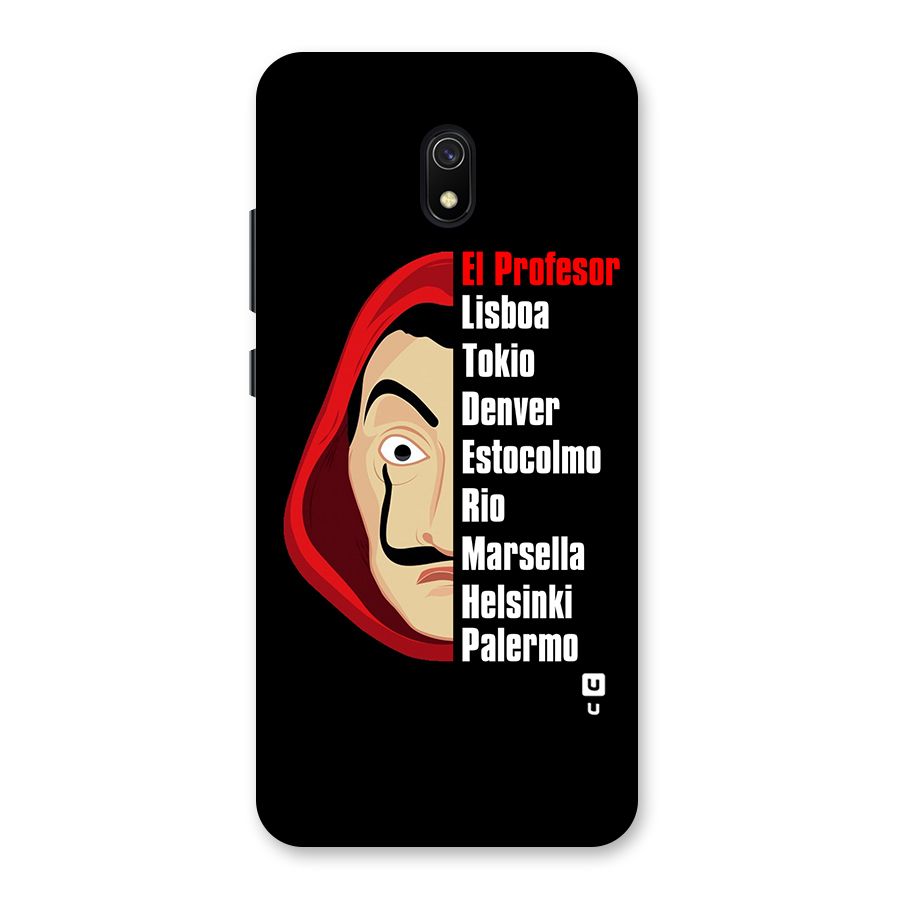 All Members Money Heist Back Case for Redmi 8A
