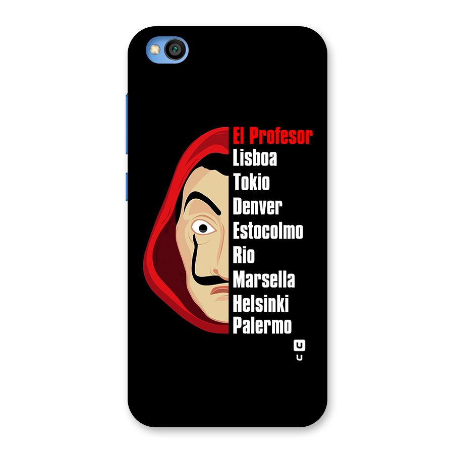 All Members Money Heist Back Case for Redmi Go