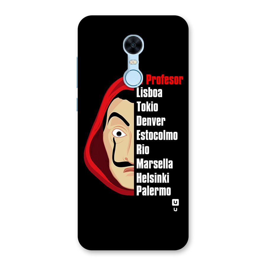 All Members Money Heist Back Case for Redmi Note 5