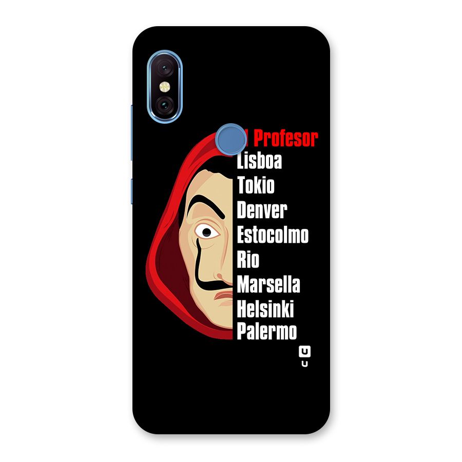All Members Money Heist Back Case for Redmi Note 6 Pro