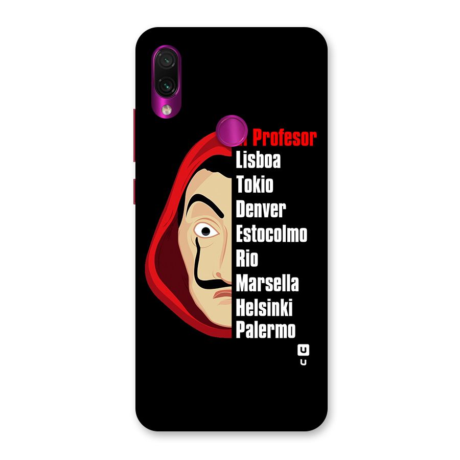 All Members Money Heist Back Case for Redmi Note 7 Pro