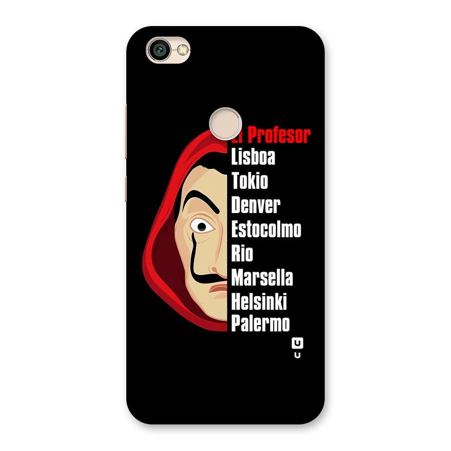 All Members Money Heist Back Case for Redmi Y1 2017