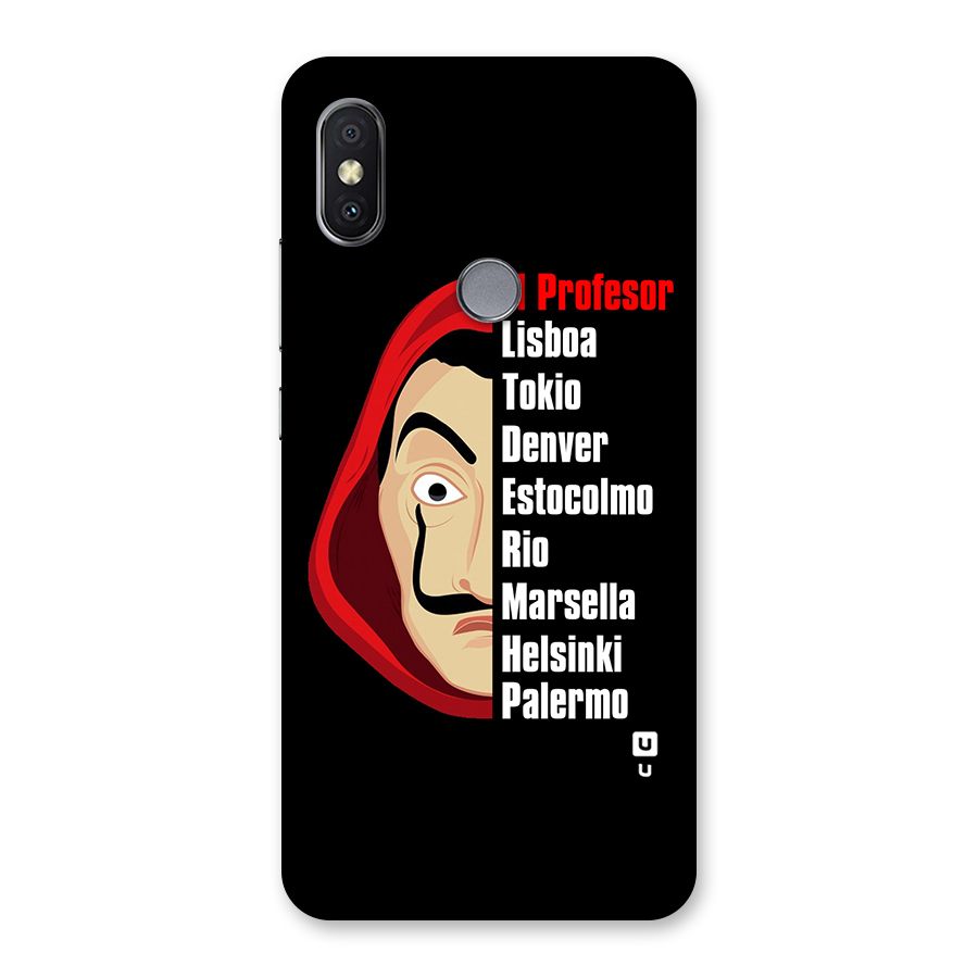 All Members Money Heist Back Case for Redmi Y2