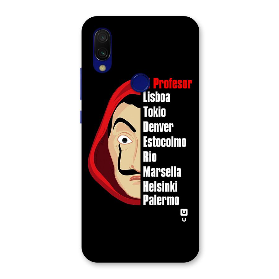 All Members Money Heist Back Case for Redmi Y3