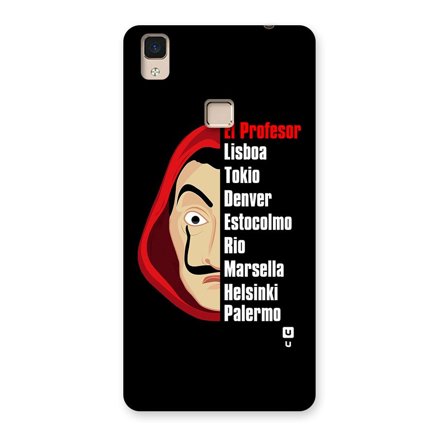 All Members Money Heist Back Case for V3 Max