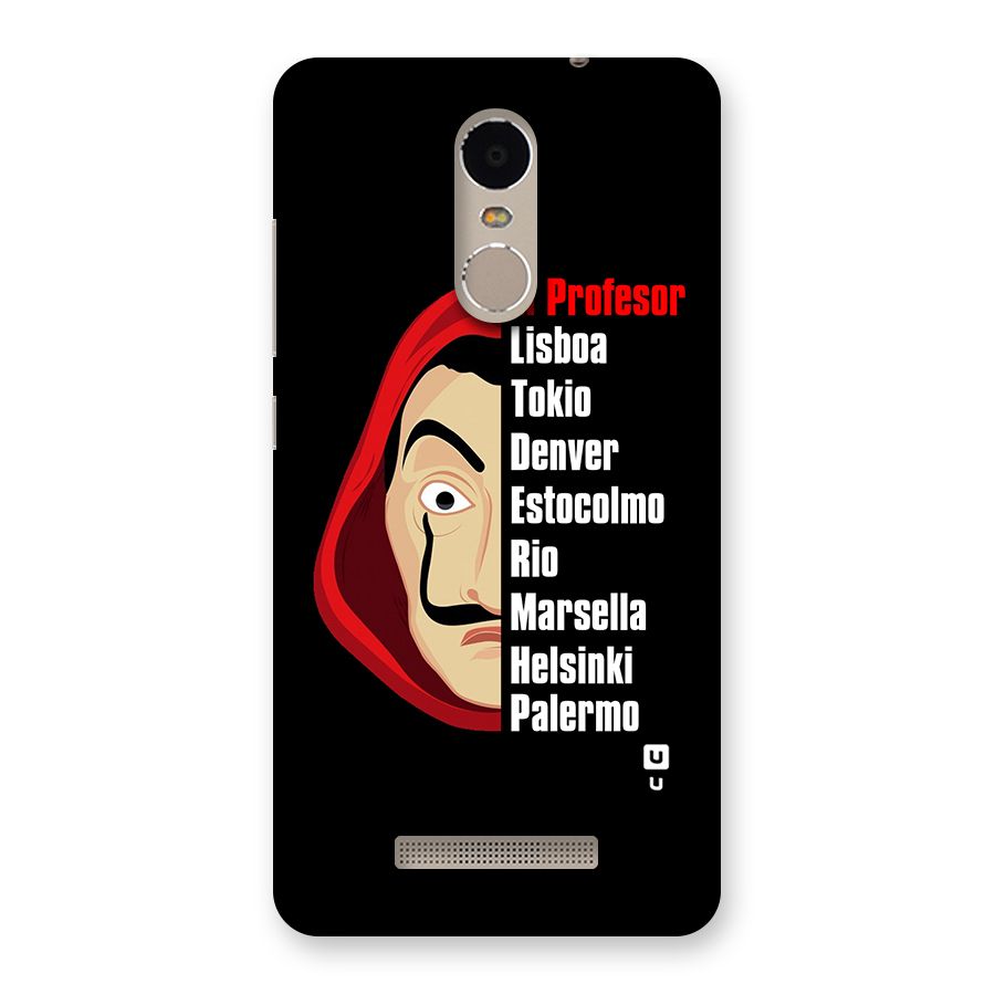 All Members Money Heist Back Case for Xiaomi Redmi Note 3