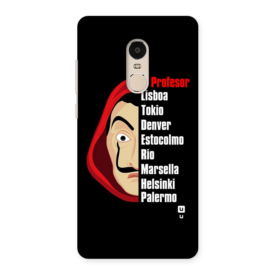 All Members Money Heist Back Case for Xiaomi Redmi Note 4