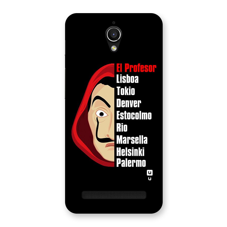 All Members Money Heist Back Case for Zenfone Go