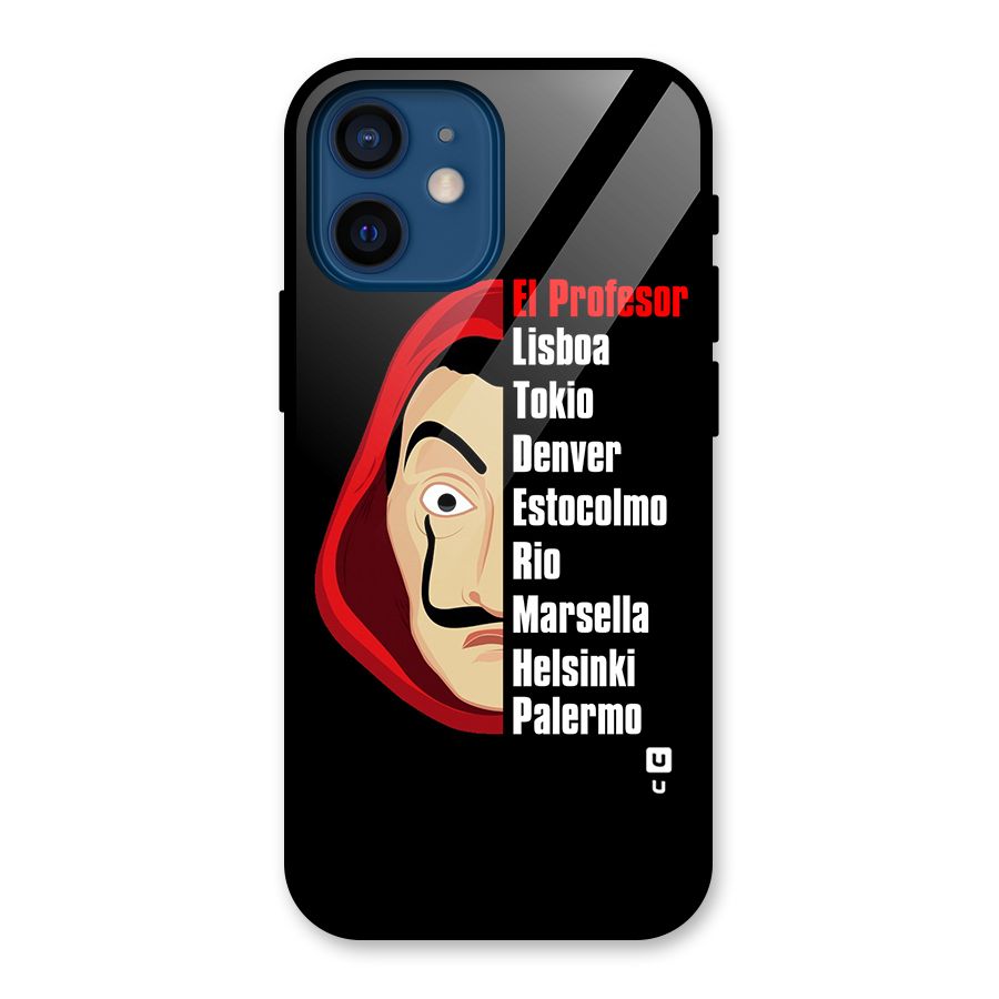 All Members Money Heist Glass Back Case for iPhone 12 Mini