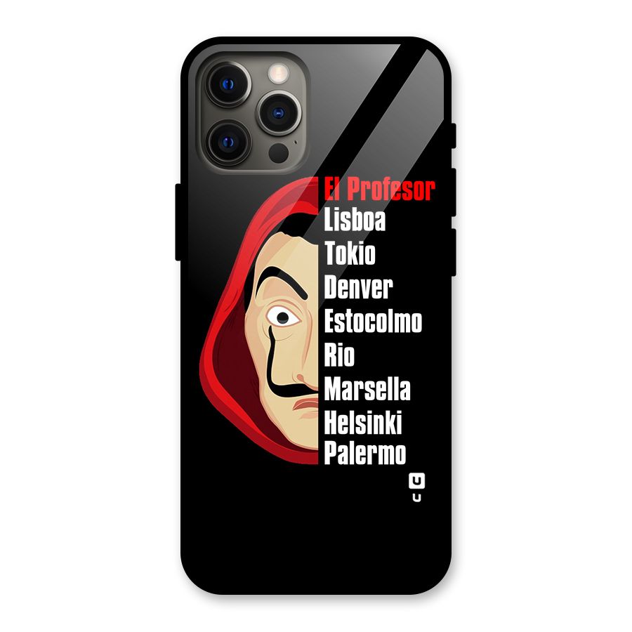 All Members Money Heist Glass Back Case for iPhone 12 Pro Max