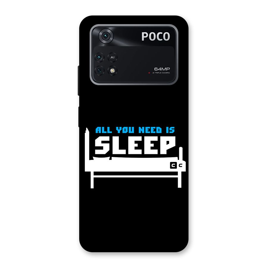 All You Need Sleep Back Case for Poco M4 Pro 4G