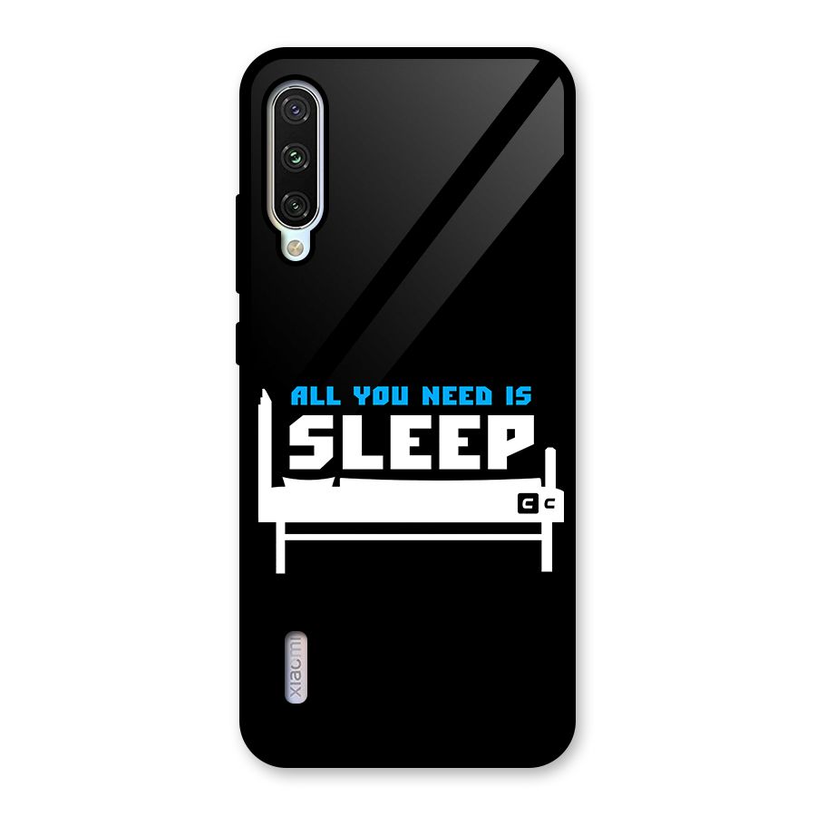 All You Need Sleep Glass Back Case for Mi A3