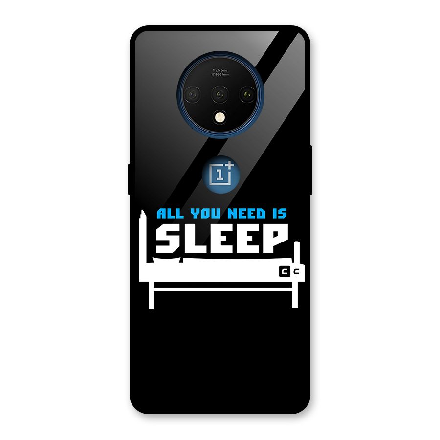 All You Need Sleep Glass Back Case for OnePlus 7T